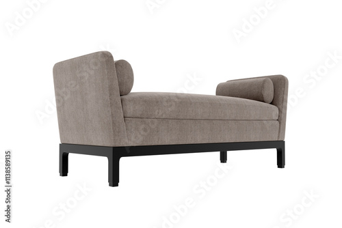 3d render sofa bench on white background