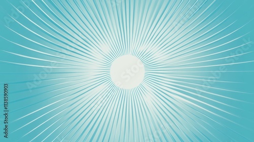 Abstract Teal Radiating Lin...