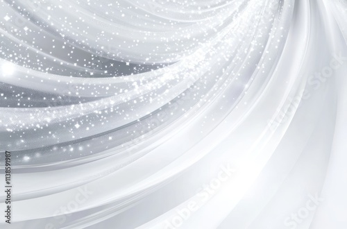 Abstract White Swirling Fab...