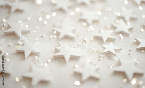 White Stars Scattered on a ...