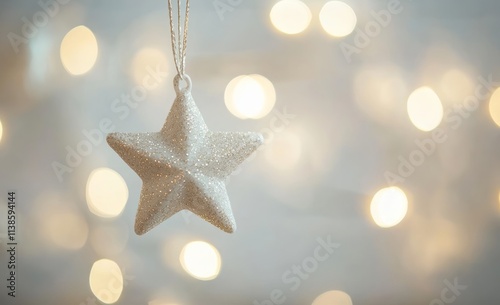 Glittering White Star Ornam...
