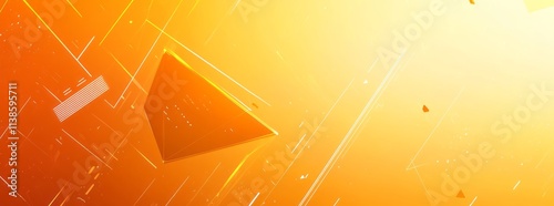 Abstract Orange Yellow Geom...