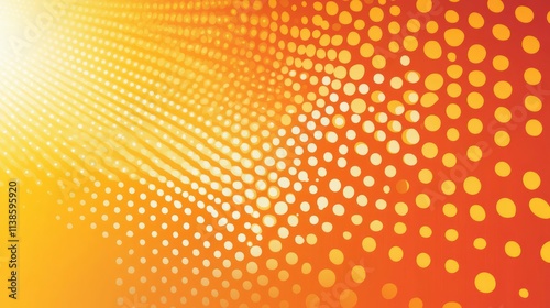 Abstract Orange Yellow Dott...