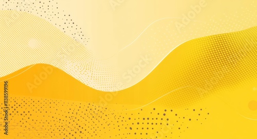 Abstract Yellow Wave Design...