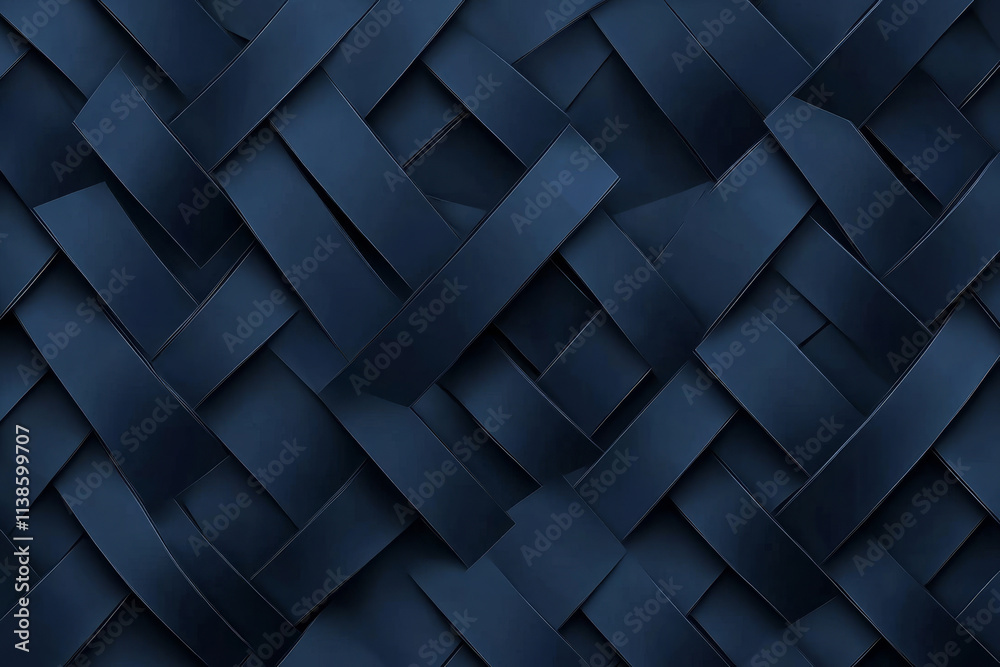 Abstract Dark Blue Woven Pattern - Interwoven, geometric, textured, dark blue, abstract design. Symbolizes complexity, connection, structure, depth, and sophistication. Abstract Dark Blue Woven Pattern - Interwoven, geometric, textured, dark blue, abstract design. Symbolizes complexity, connection, structure, depth, and sophistication.