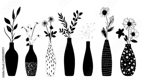 Reusable vases offered for flower arrangements, Plant Illustration