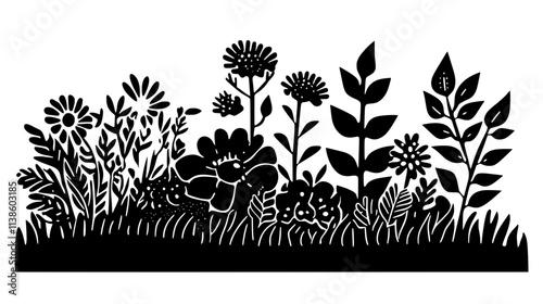 Group of flowers in a crystal vase, ready for an event centerpiece, Plant Vector Graphic