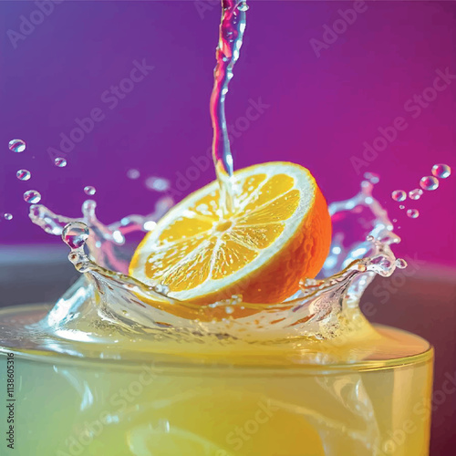 vector drawing lemon