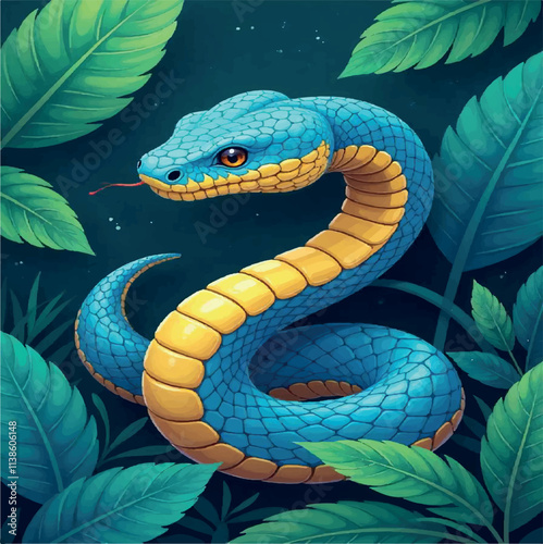 vector drawings of snake