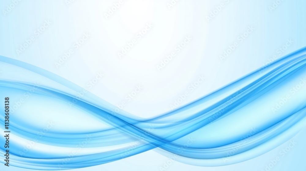 Soft Blue Waves Abstract Background with Light Gradient and Flowing Lines Soft Blue Waves Abstract Background with Light Gradient and Flowing Lines