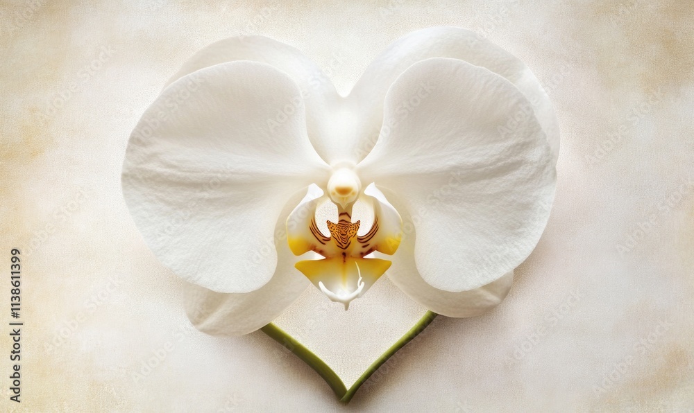 A white flower with a yellow center A white flower with a yellow center