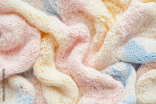 Soft Pastel Knit Blanket Texture