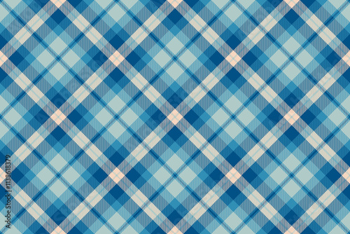 Suite fabric textile check, layered background texture pattern. Soft seamless plaid tartan vector in cyan and pastel colors.