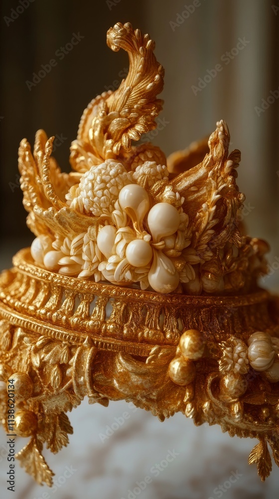 Obraz premium golden christmas tree