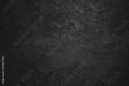 Black Stone Background, Black Wall for Horror and Thriller Themes, Dark Concrete Wall Texture photo