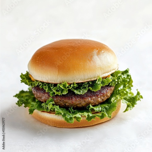 tasy burger With lettuce photo