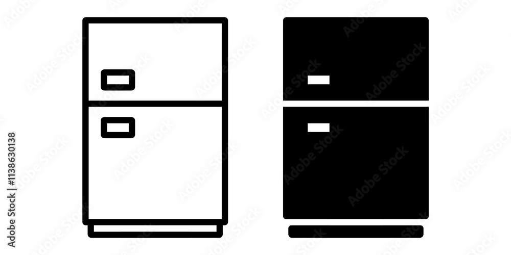 Refrigerator icon set with simple and modern design Refrigerator icon set with simple and modern design
