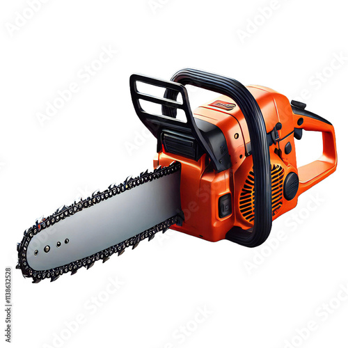 chainsaw isolated on white background photo
