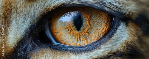 A Striking Close-Up of a Leopard's Eye in Nature, Generative AI
