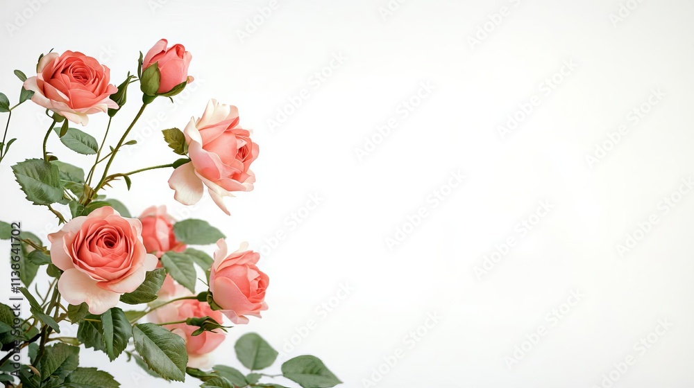 Valentine pattern roses seasonal concept. Delicate pink roses on a soft, light background. Valentine pattern roses seasonal concept. Delicate pink roses on a soft, light background.