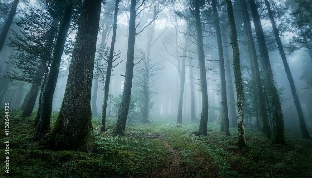 Naklejka premium morning in the woods