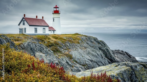 Majestic lighthouse image surrounded by stunning natural landscapes
