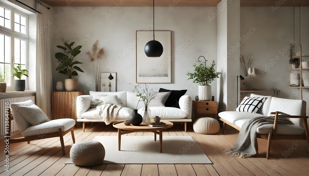 Fototapeta premium Rustic Charm with Exposed Wooden Beams