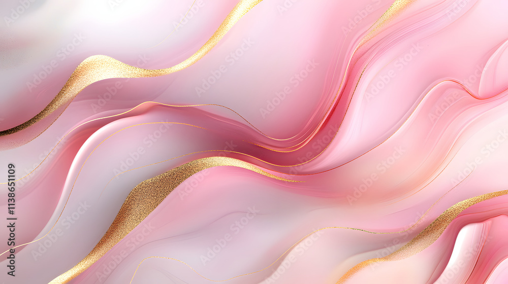A luxurious abstract design featuring flowing pink and gold marble textures with elegant curves and a smooth gradient effect. . A luxurious abstract design featuring flowing pink and gold marble textures with elegant curves and a smooth gradient effect. .