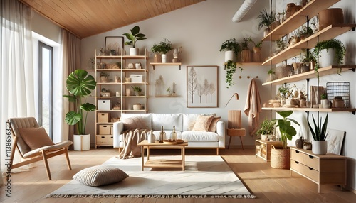 Wallpaper Mural Rustic Charm with Wooden Beams Torontodigital.ca