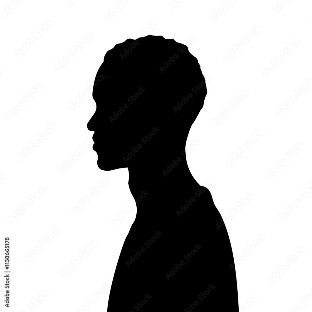 Black man vector. Black male silhouette Black man vector. Black male silhouette