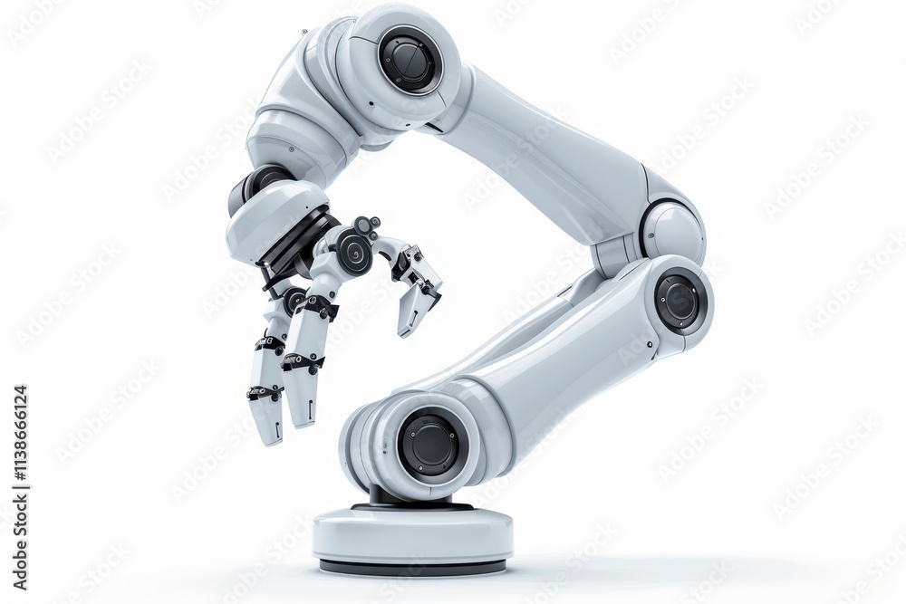 Advanced robotics arm automation isolated background technology concept Advanced robotics arm automation isolated background technology concept