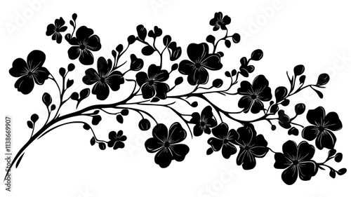 Small tubular flowers clustered together in a conical shape, Plant Digital Art