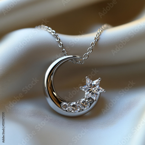 a simple silver necklace 