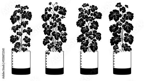 Strawberry plants in rotating columns with internal misting nozzles, Plant Digital Art