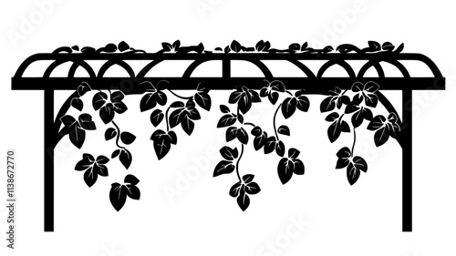 Vines climbing a greenhouse trellis toward the ceiling, Plant Digital Art