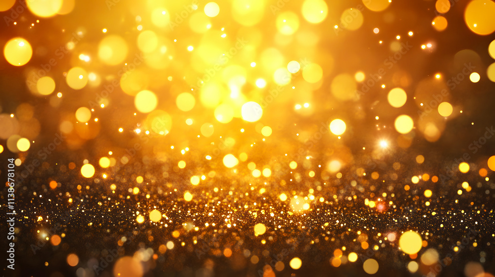 Golden Christmas particles and sprinkles create a festive atmosphere for holiday celebrations, serving as a shiny background for advertisements or gift wrapping. Golden Christmas particles and sprinkles create a festive atmosphere for holiday celebrations, serving as a shiny background for advertisements or gift wrapping.