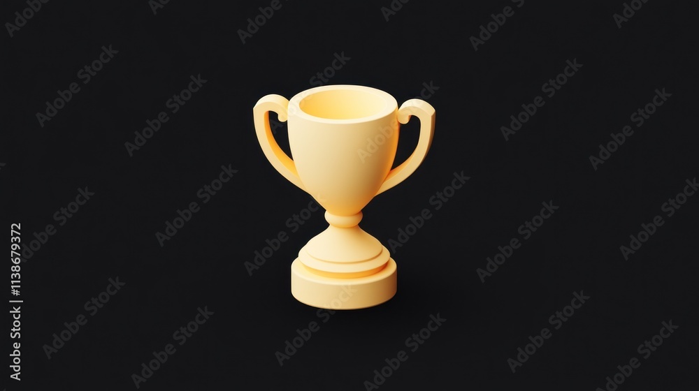 Gold trophy centered on black background. Gold trophy centered on black background.