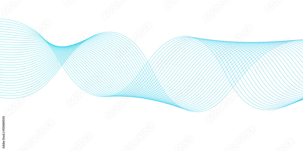 Fototapeta premium Abstract background with Curve line for desktop. Vector abstract colorful flowing wave lines isolated on white layers strokes waves line design vector