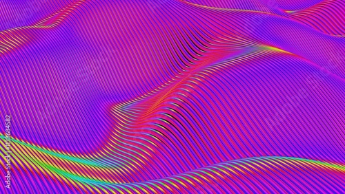Vibrant Abstract Lines Creating Colorful Wavy Patterns