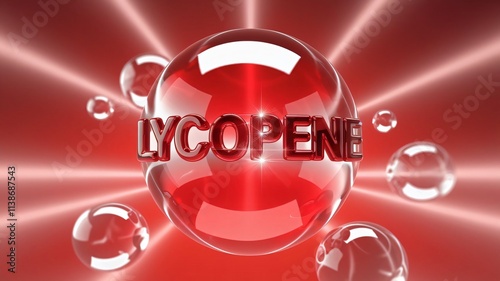 3D red lycopene icon