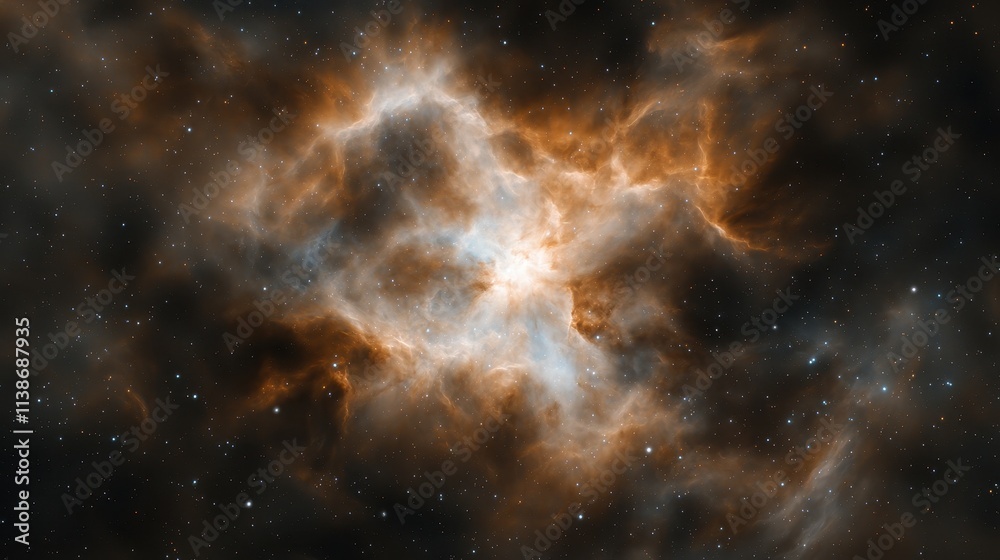 Fototapeta premium Stunning Cosmic Nebula in the Depths of Outer Space