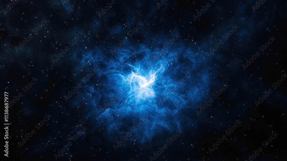 Stunning Blue Cosmic Cloud Illuminating the Vastness of Space Stunning Blue Cosmic Cloud Illuminating the Vastness of Space