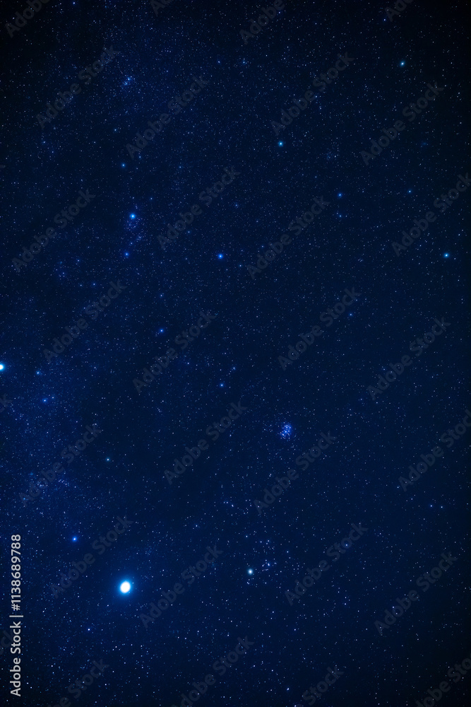 Obraz premium Milky Way stars photographed with a wide angle lens.