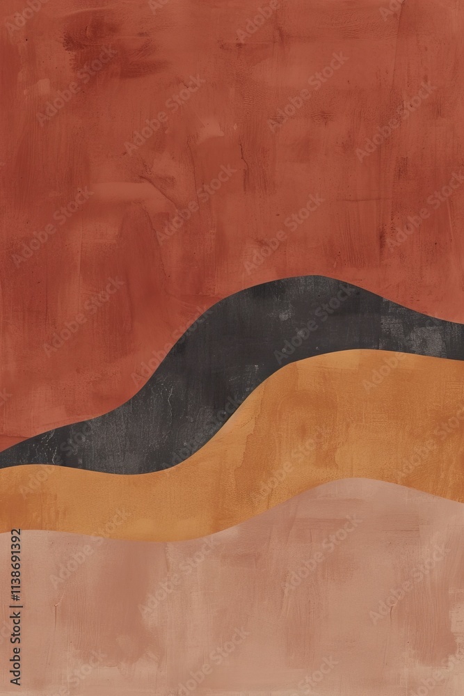 PANTONE 17-1230 Mocha Mousse Nordic Abstract Minimalist Art PANTONE 17-1230 Mocha Mousse Nordic Abstract Minimalist Art