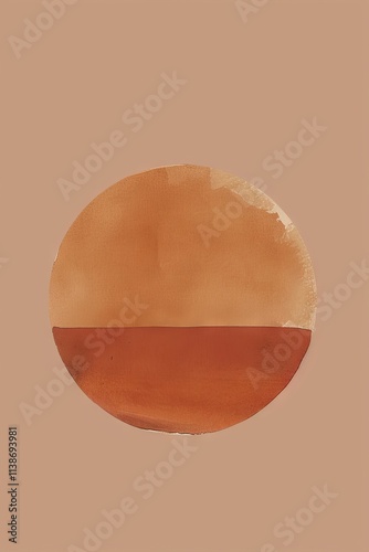 PANTONE 17-1230 Mocha Mousse Nordic Abstract Minimalist Art