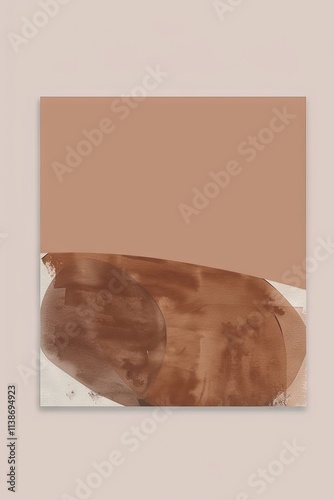 PANTONE 17-1230 Mocha Mousse Nordic Abstract Minimalist Art