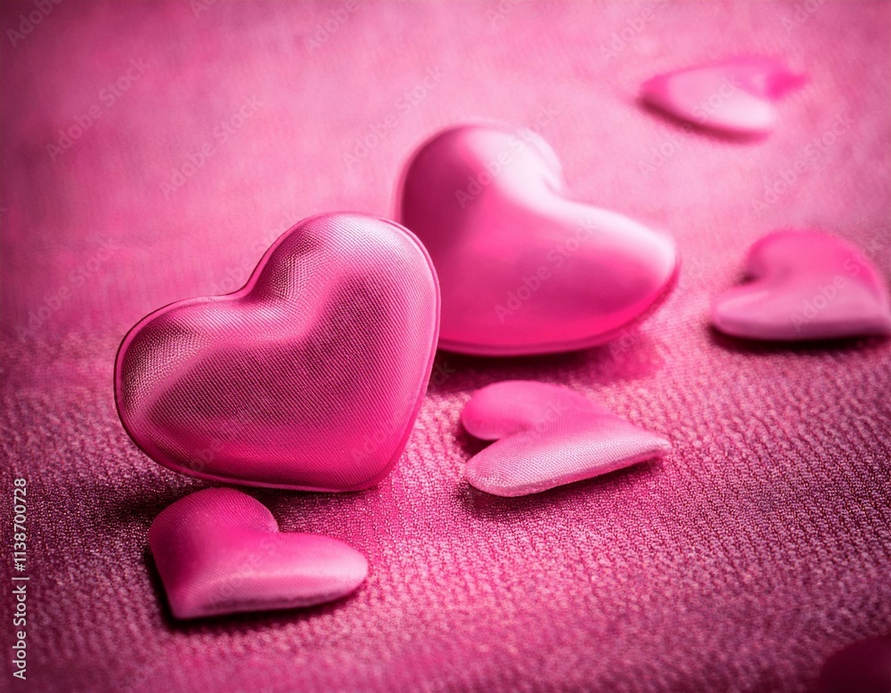 Obraz premium pink heart background valentine or love concept