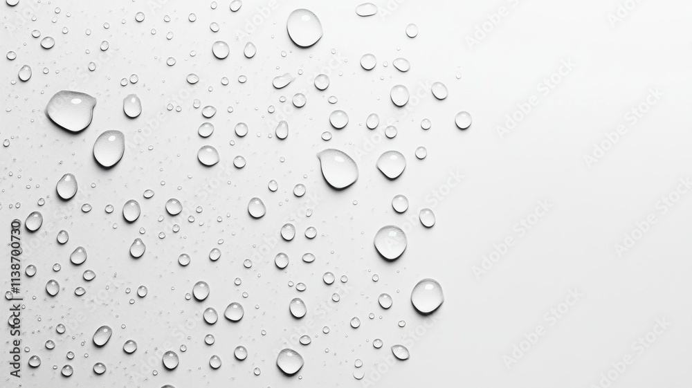 Refreshing clear glass of water with condensation droplets on white background close-up view still life concept Refreshing clear glass of water with condensation droplets on white background close-up view still life concept