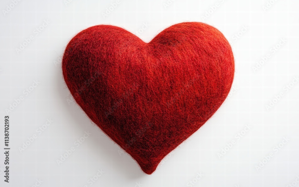 Red heart isolated on bright white background Red heart isolated on bright white background
