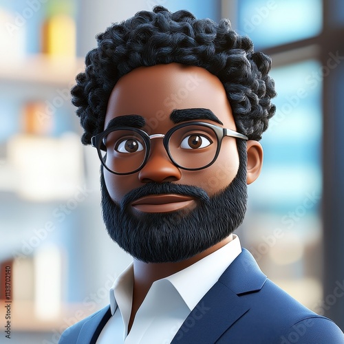 Professional headshot of a black american male in casual work attire for marketing profession